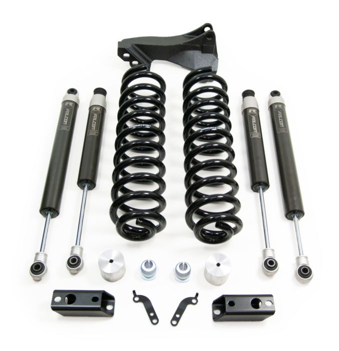 2.5" COIL SPRING FRONT LIFT KIT W/FALCON 1.1 MONOTUBE SHOCKS FRONT/REAR - FORD SUPER DUTY DIESEL 4WD 2020-2024